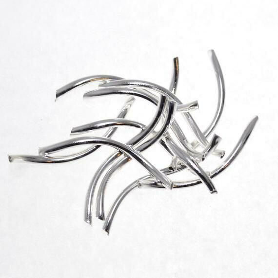 12x Metallröhrchen gebogen 25mm x 1mm