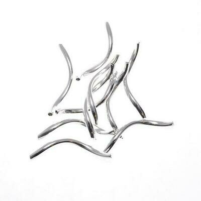 12x Metallröhrchen gebogen 25mm x 2mm 12x Metallröhrchen gebogen 25mm x 2mm