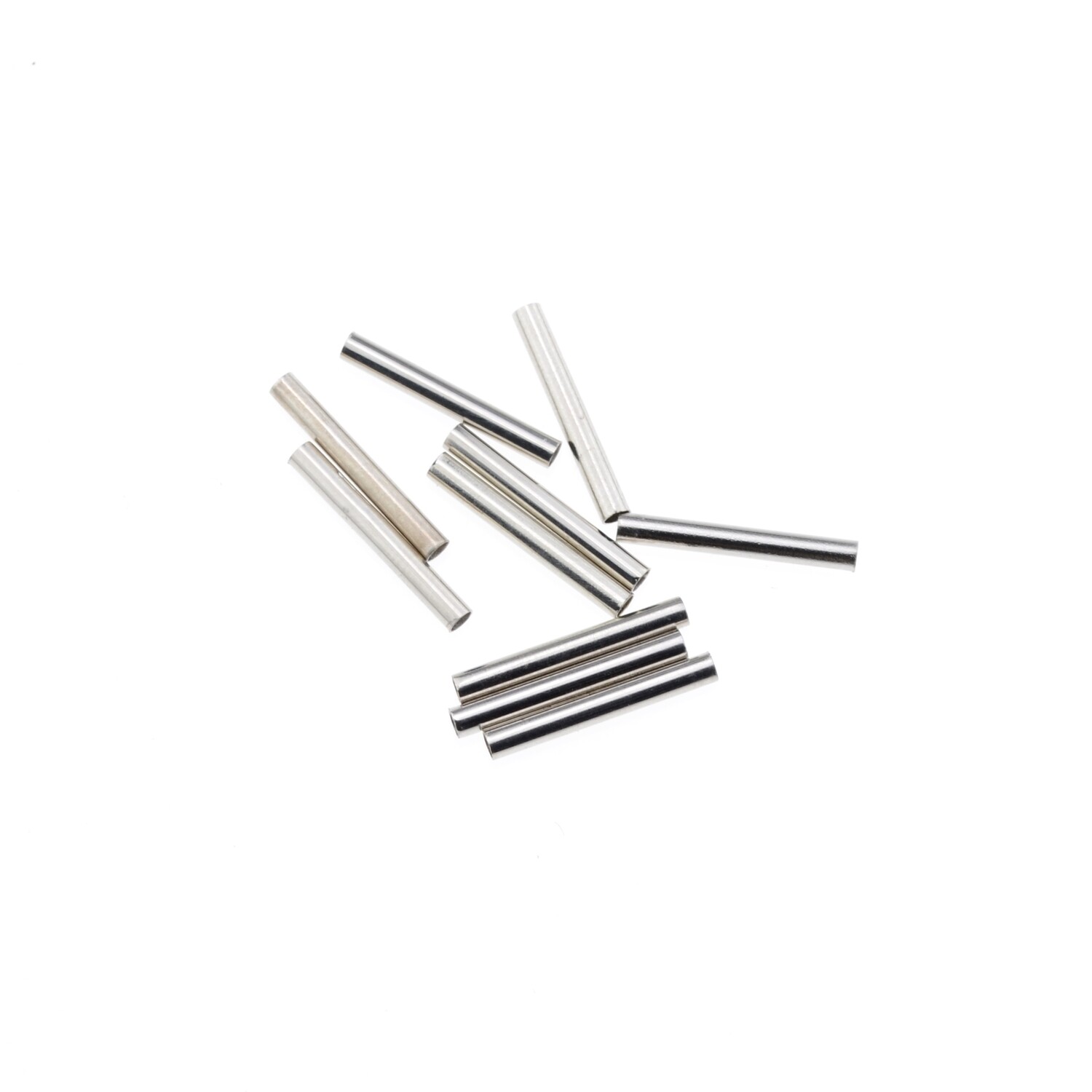 10x Metallröhrchen edelstahl 10x1,5mm