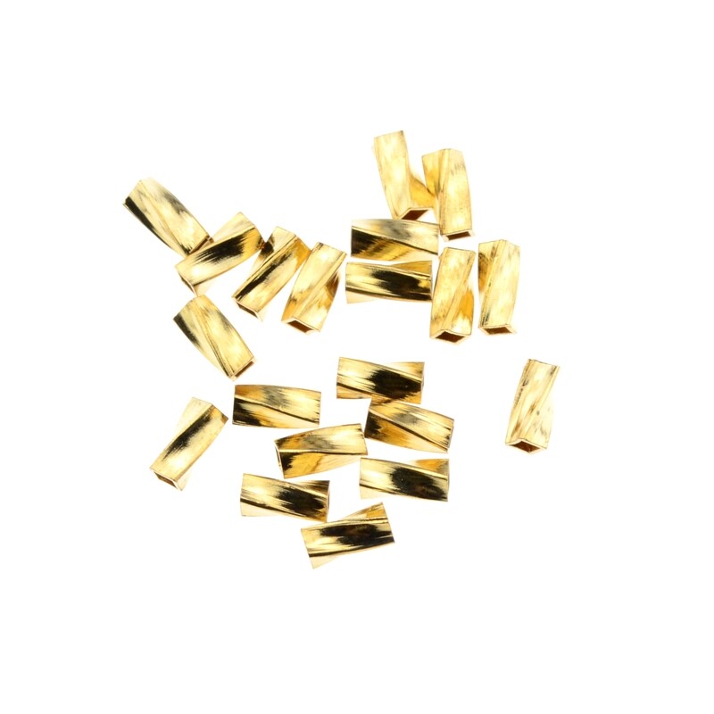 20x Metallröhrchen vergoldet 6x3mm