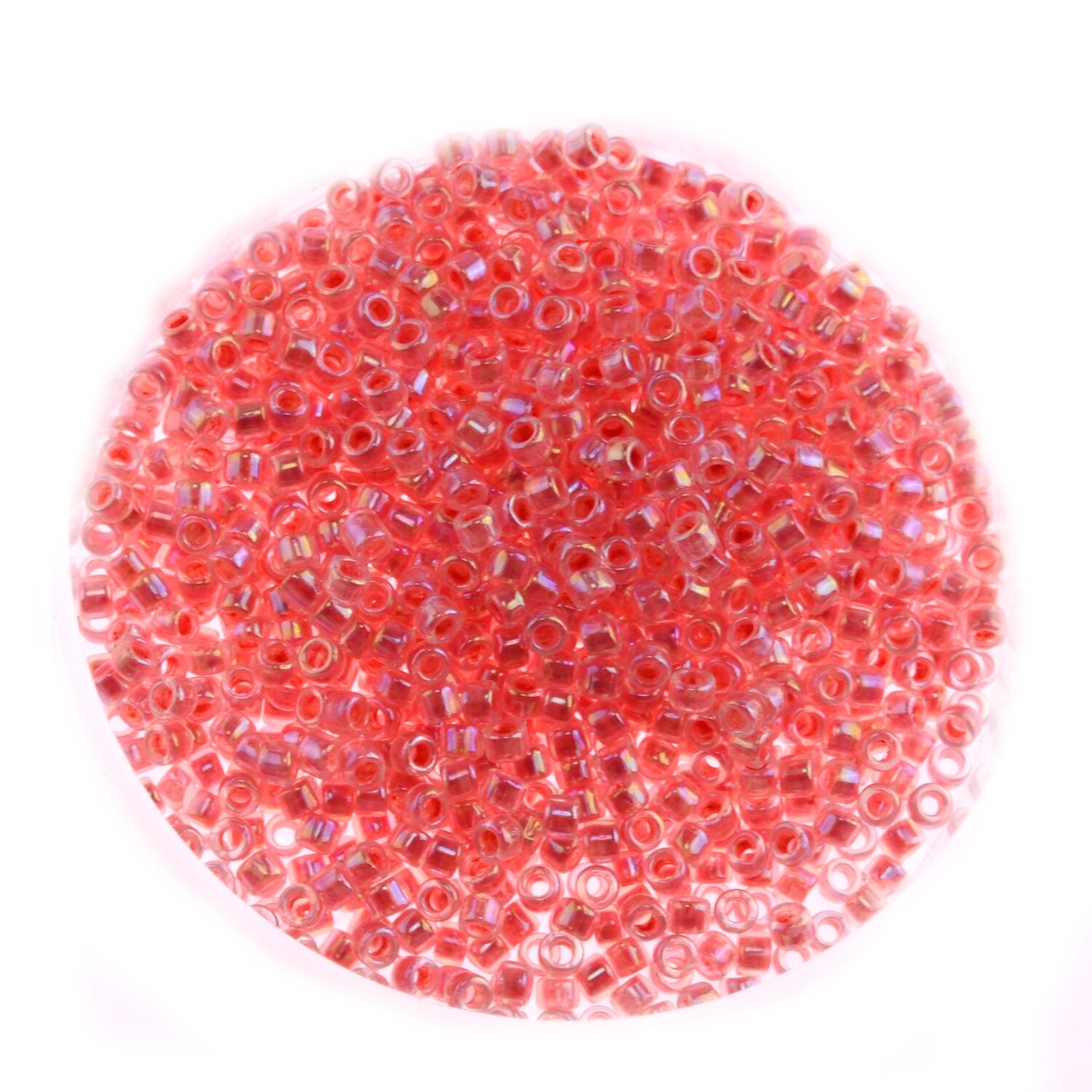 Japanische Zylinderperlen Toho Treasure Inside-Color Rainnbow luster/ rose 1,8mm/ 5g