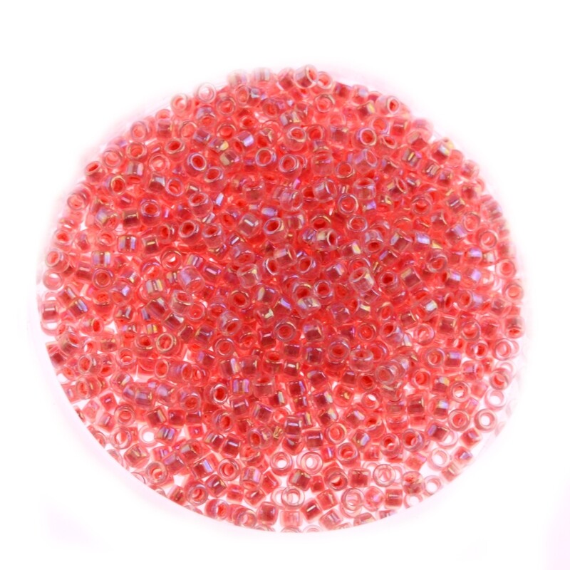 Japanische Zylinderperlen Toho Treasure Inside-Color Rainnbow luster/ rose 1,8mm/ 5g