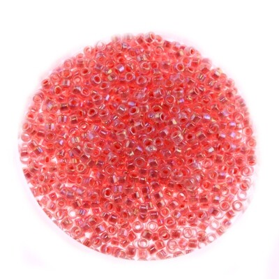 Japanische Zylinderperlen Toho Treasure Inside-Color Rainnbow luster/ rose 1,8mm/ 5g