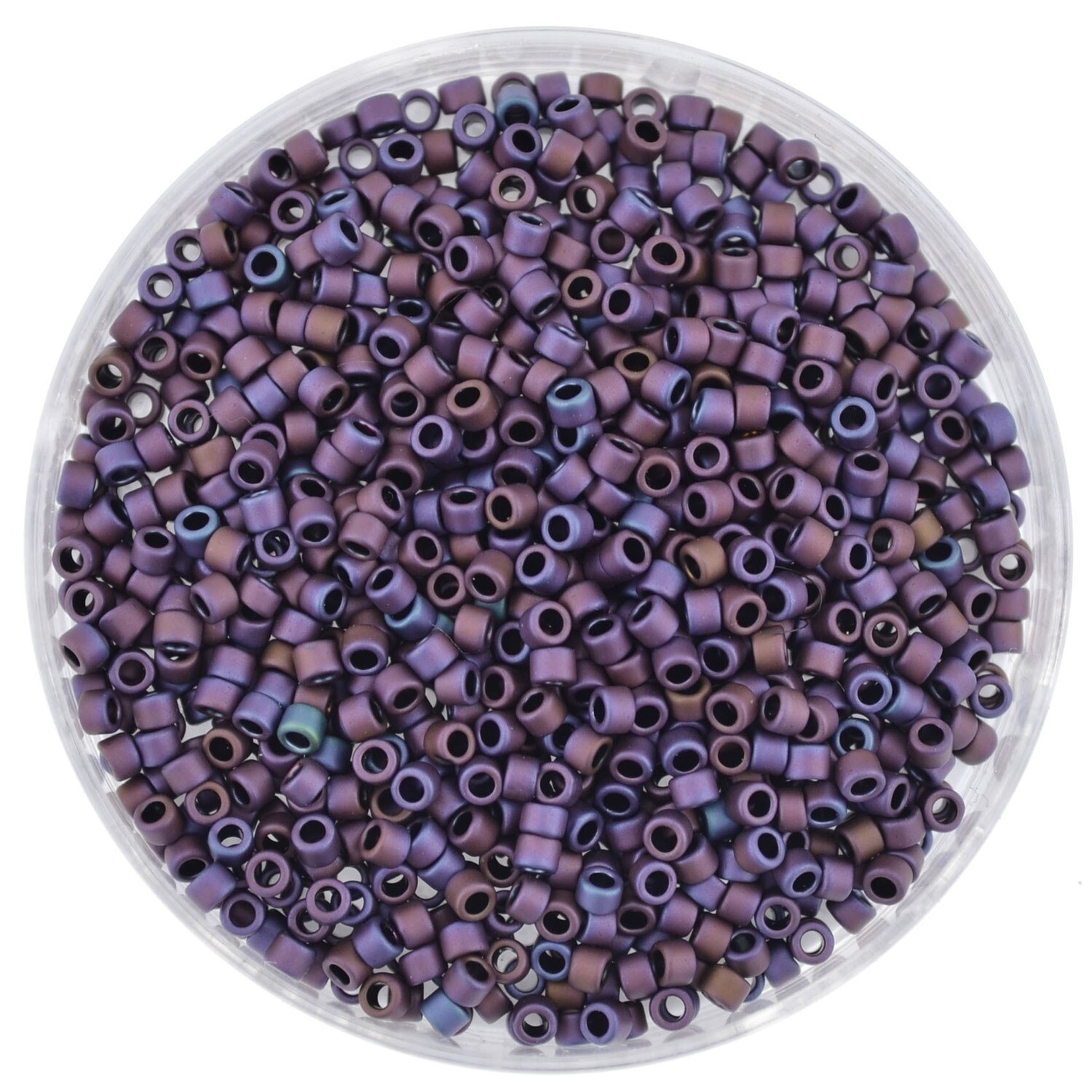 Japanische Zylinderperlen Toho Treasure metallic matte purple iris 1,8mm/ 5g