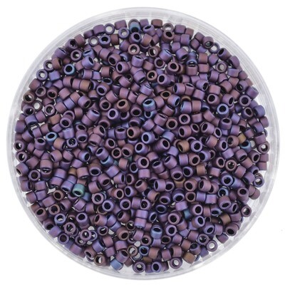 Japanische Zylinderperlen Toho Treasure metallic matte purple iris 1,8mm/ 5g