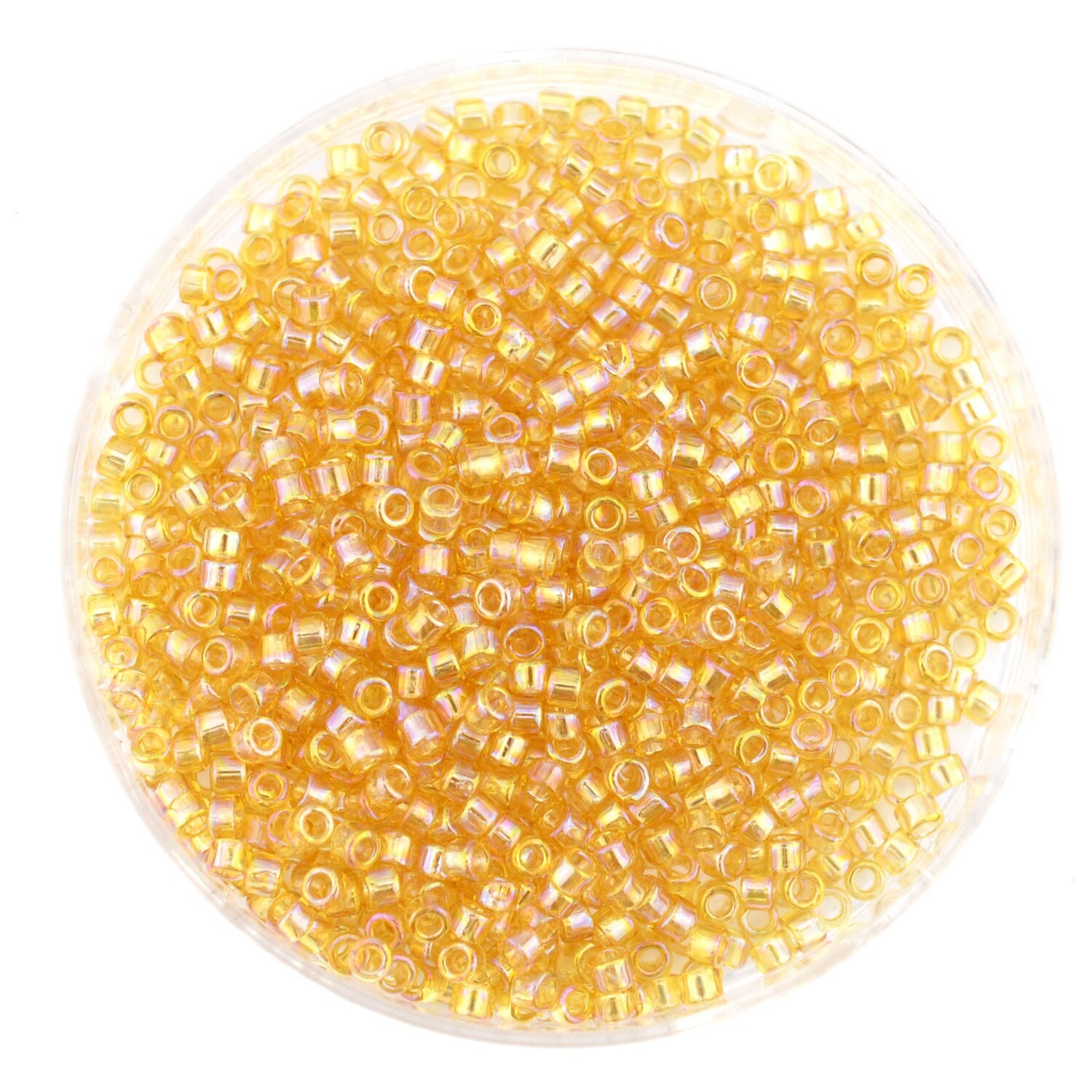 Japanische Zylinderperlen Toho Treasure rainbow light  amber 1,8mm / 5g