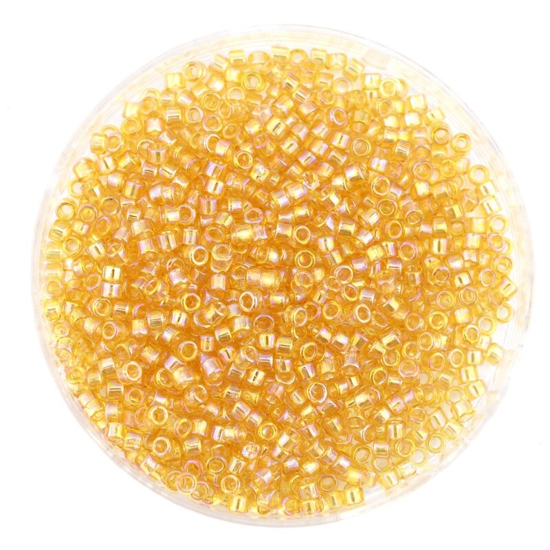 Japanische Zylinderperlen Toho Treasure rainbow light  amber 1,8mm / 5g