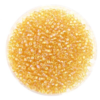 Japanische Zylinderperlen Toho Treasure rainbow light  amber 1,8mm / 5g