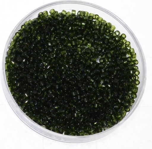 Japanische Zylinderperlen Toho Treasure Zylinderperlen 1,8mm transparent olivine/ 5g