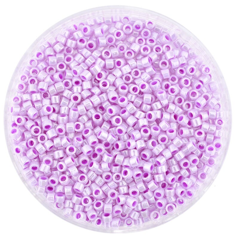 Japanische Zylinderperlen Toho Treasure lila opak 1,8mm/5g
