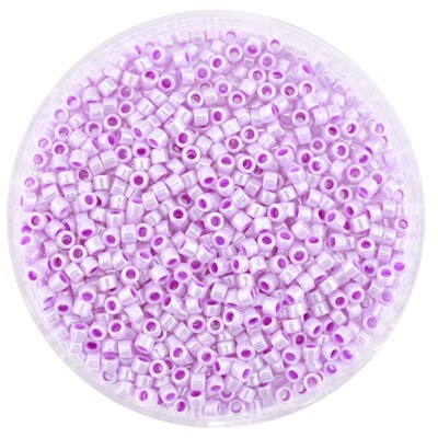 Japanische Zylinderperlen Toho Treasure lila opak 1,8mm/5g