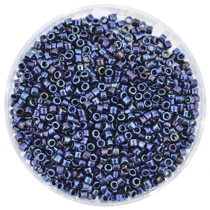 Japanische Zylinderperlen Toho Treasure Zylinderperlen Metallic Blue Iris 1,8mm/ 5g
