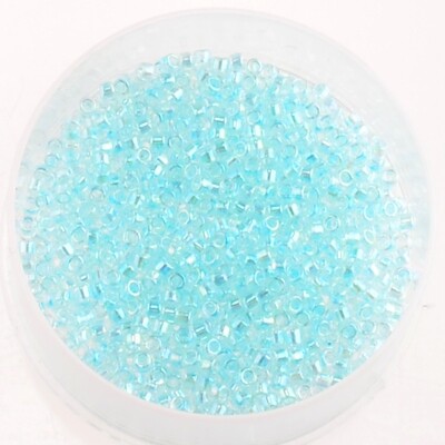 Japanische Zylinderperlen Toho Treasure Transparent Rainbow Aqua Frost 1,8mm/ 5g
