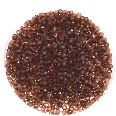 Japanische Zylinderperlen Toho Treasure braun matt 1,8mm / 5g