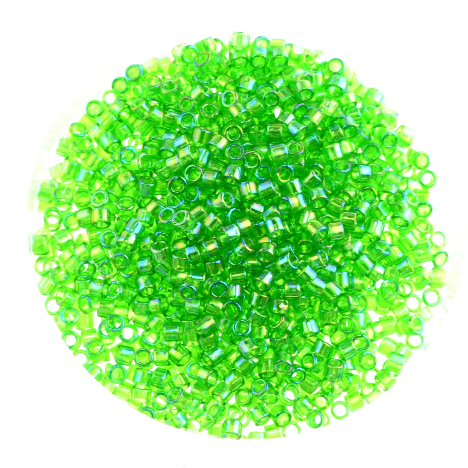 Japanische Zylinderperlen Toho Treasure Trans-Rainbow Peridot 1,8mm/ 5g