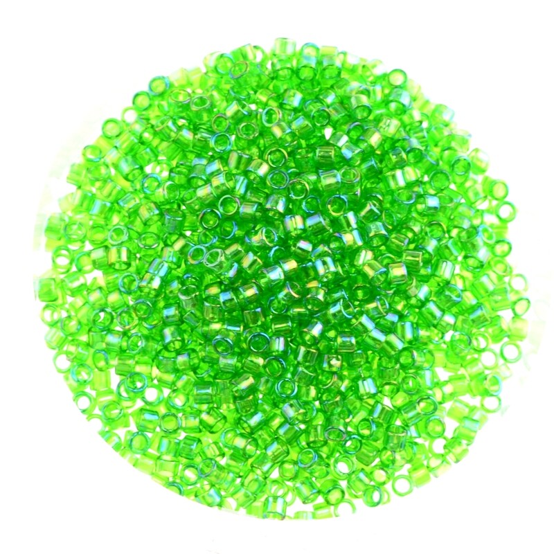 Japanische Zylinderperlen Toho Treasure Trans-Rainbow Peridot 1,8mm/ 5g