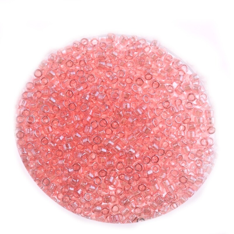Japanische Zylinderperlen Toho Treasure Transparent Lusted Rose 1,8mm / 5g