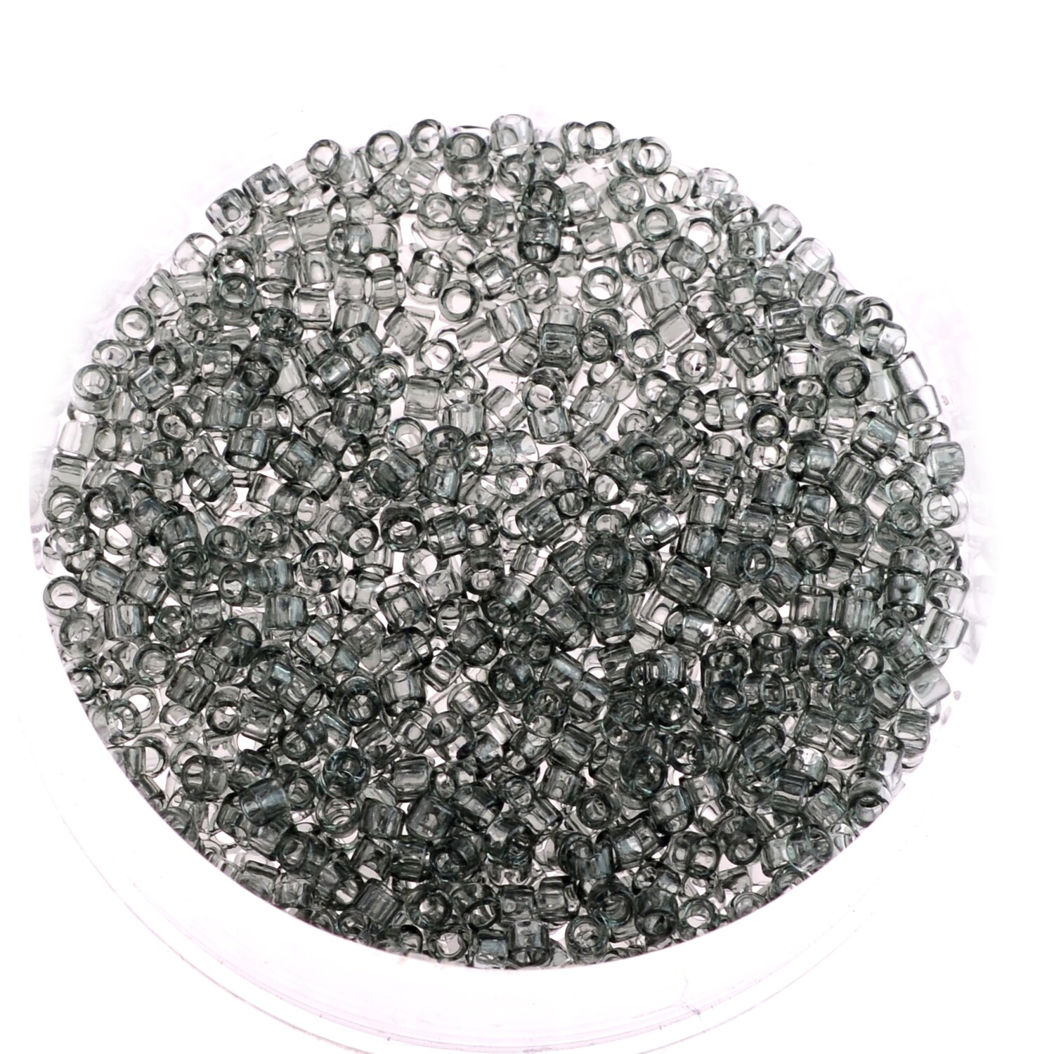 Japanische Zylinderperlen Toho Treasure Transparent Gray 1,8mm / 5g