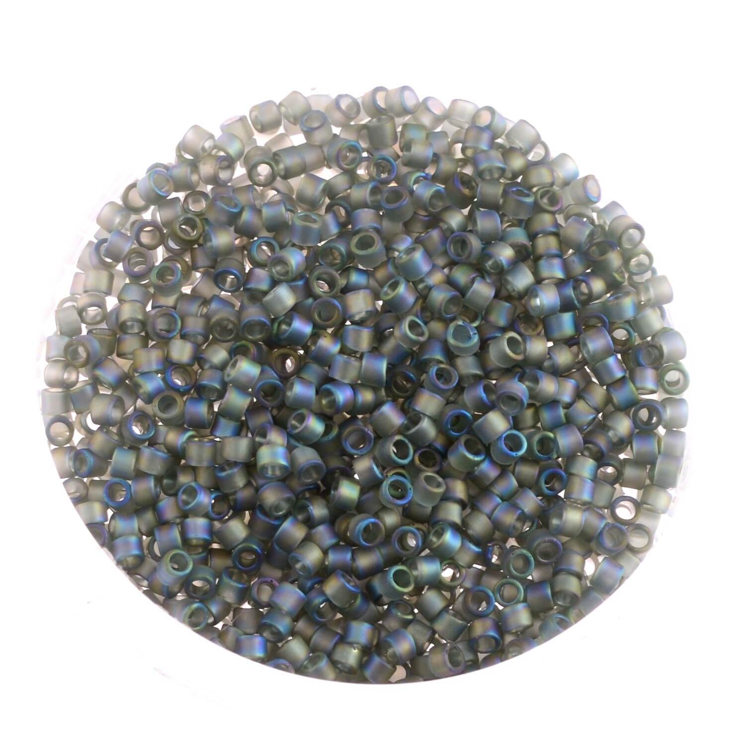 Japanische Zylinderperlen Toho Treasure Transparent Rainbow Frosted Gray 1,8mm /5g