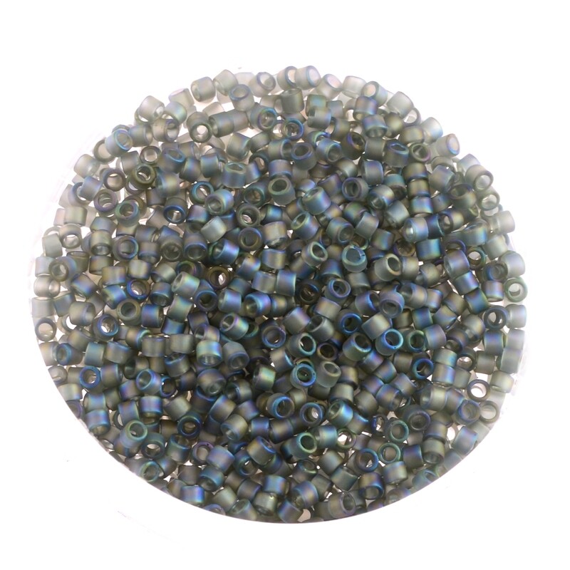 Japanische Zylinderperlen Toho Treasure Transparent Rainbow Frosted Gray 1,8mm /5g