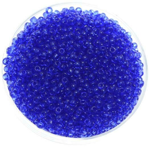 Japanische Rocailles Toho 2,1mm rund Nr.11 transparent cobalt / 20g