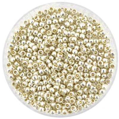 Japanische Rocailles Toho/color pf558 rund Nr.11 galvanized aluminium 2,1mm / 6g Japanische Rocailles Toho/color pf558 rund Nr.11 galvanized aluminium 2,1mm / 6g