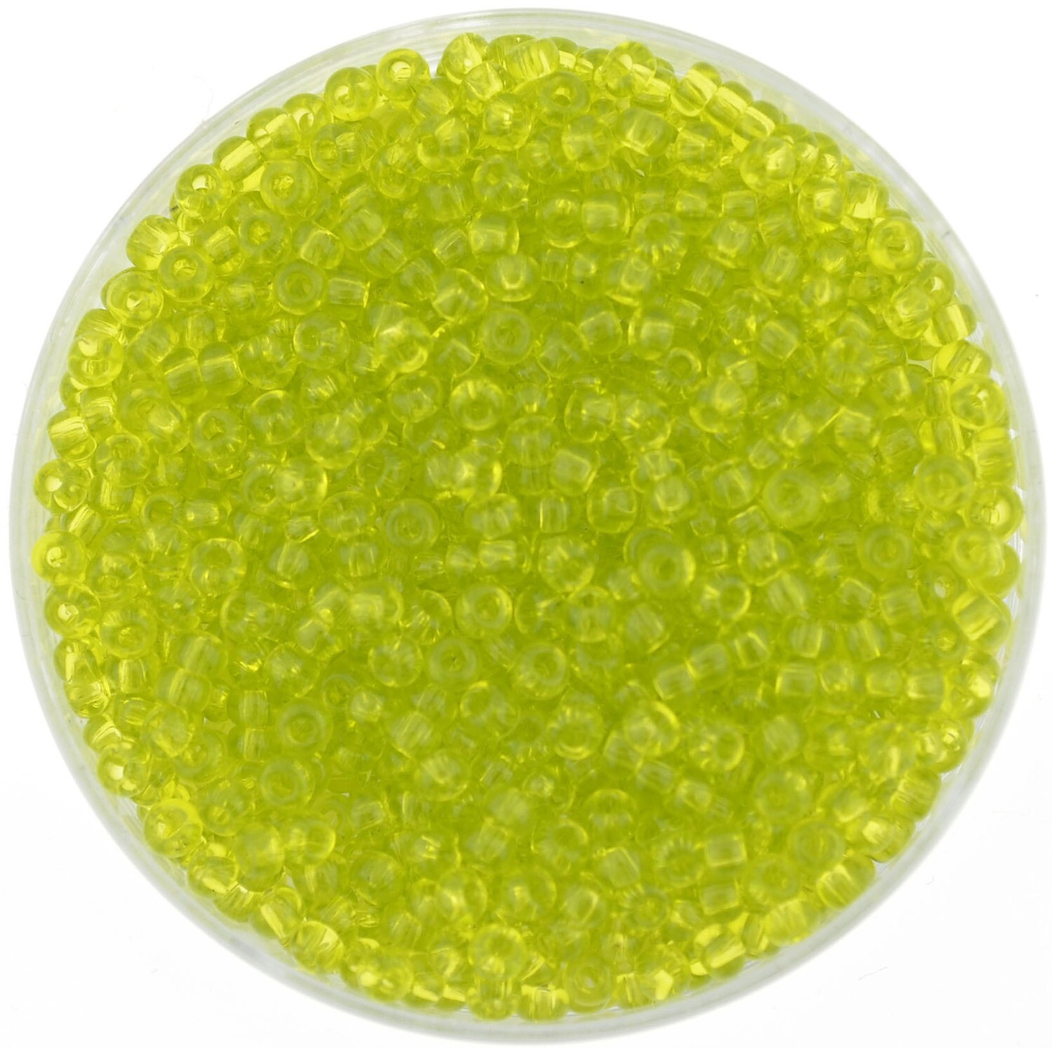 Japanische Rocailles Toho 2,1mm rund Nr.11 Transparent lime green/ 20g