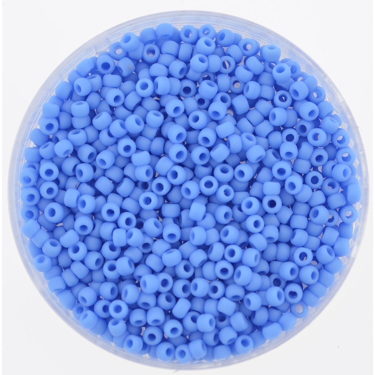 Japanische Rocailles Toho 2,1mm rund Nr.11 blau frosted  / 14g