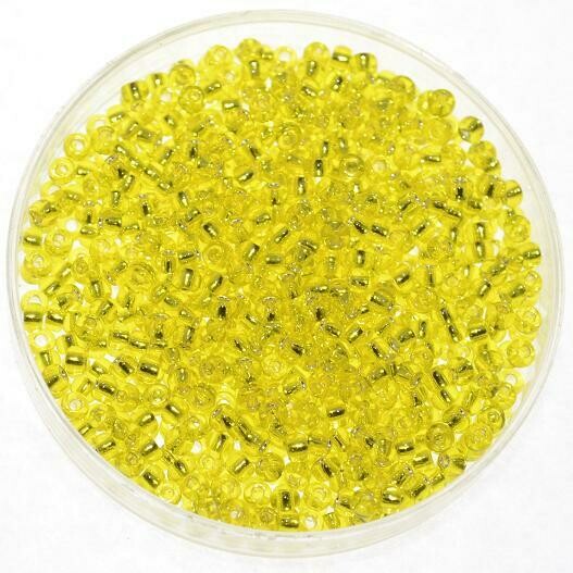 Japanische Rocailles Toho 2,1mm rund Nr.11 Silverlined citrinel /14 g