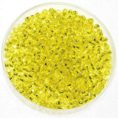 Japanische Rocailles Toho 2,1mm rund Nr.11 Silverlined citrinel /14 g
