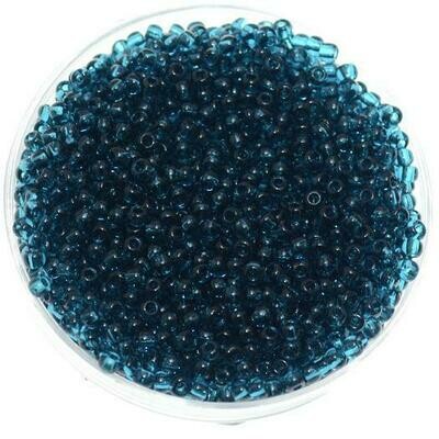 Japanische Rocailles Toho 2,1mm rund Nr.11 "7bd" transparent capri blue/ 15 g
