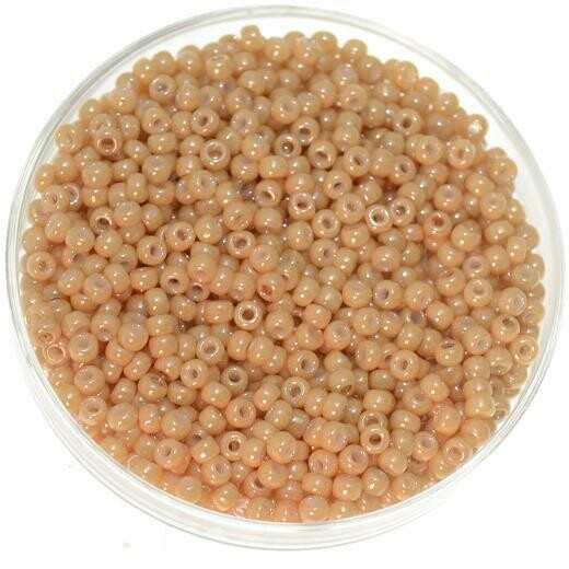 Japanische Rocailles Toho 2,1mm rund Nr.11 opaque -lustered beige / 16g
