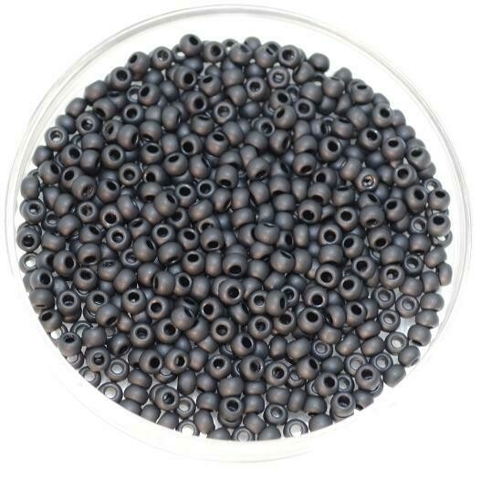 Hochwertige japanische Rocailles Toho 2,1mm rund Nr.11 matte   opaque gray Color 611 / 10g