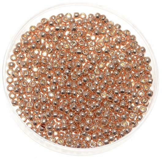 Japanische Rocailles Toho 2,1mm rund Nr.11  metallic gold / 5g