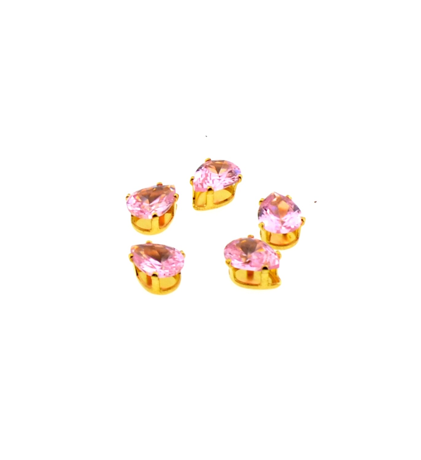 Hochwertige Strassperlen aus Zirconia 6x8mm  zum Annähen  / 2 Stück