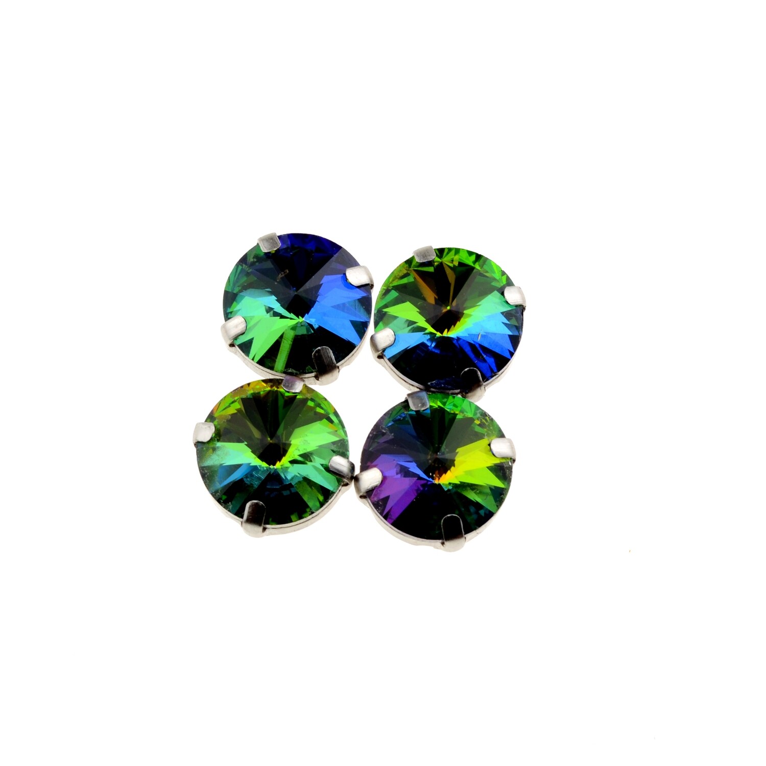 Cabohon Crystalrivoli Vitrail  in Fassung 14mm zum Aufnähen / 1 Stück
