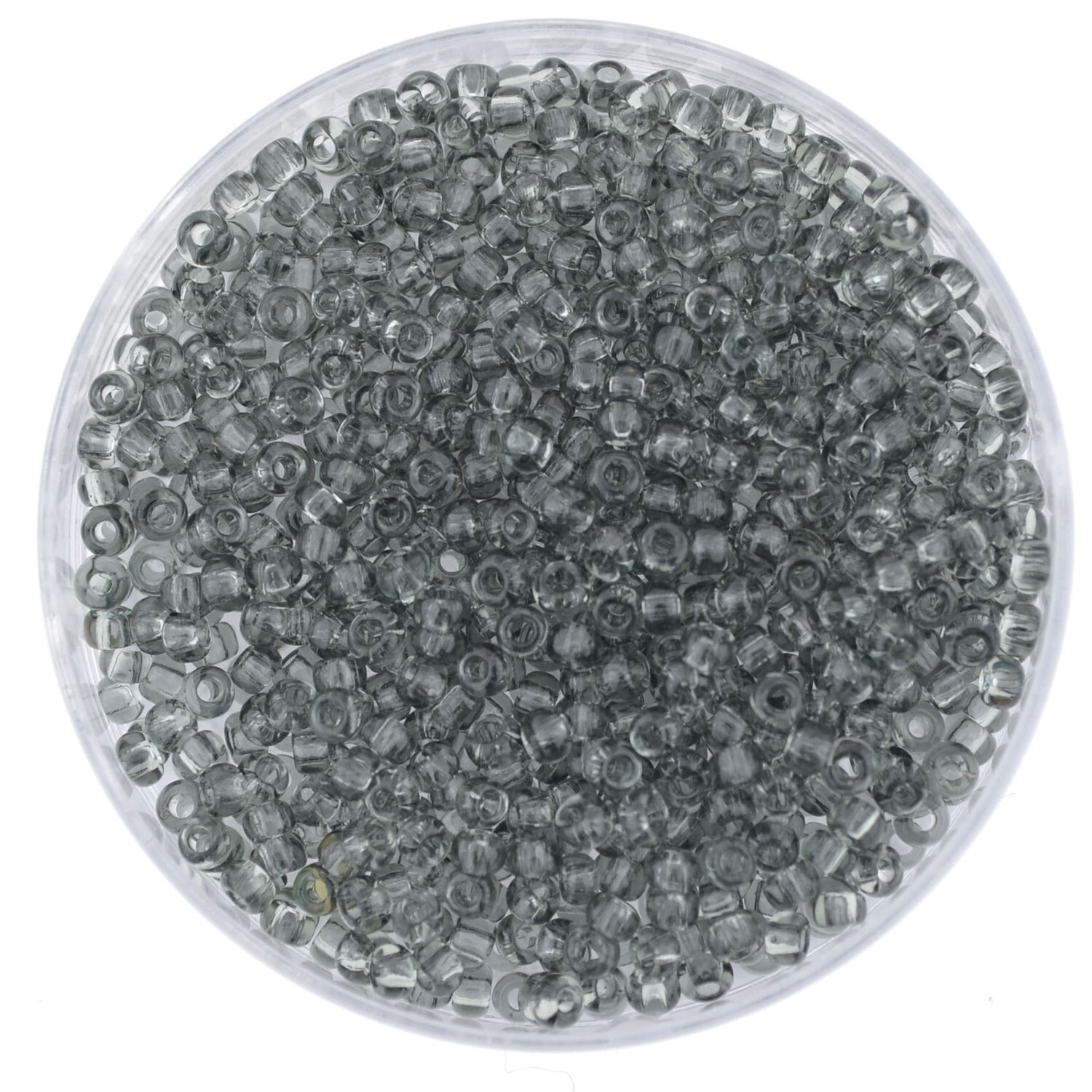 Hochwertige japanische Rocailles Toho 2,1mm rund Nr.11 transparent black diamond/  16g