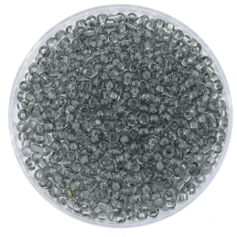 Hochwertige japanische Rocailles Toho 2,1mm rund Nr.11 transparent black diamond/  16g