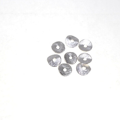 6x Chips versilbert ca.8 mm