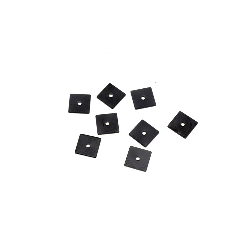Zwischenteile 8x8mm Edelstahl in schwarz / 4 Stück