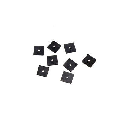 Zwischenteile 8x8mm Edelstahl in schwarz / 4 Stück Zwischenteile 8x8mm Edelstahl in schwarz / 4 Stück