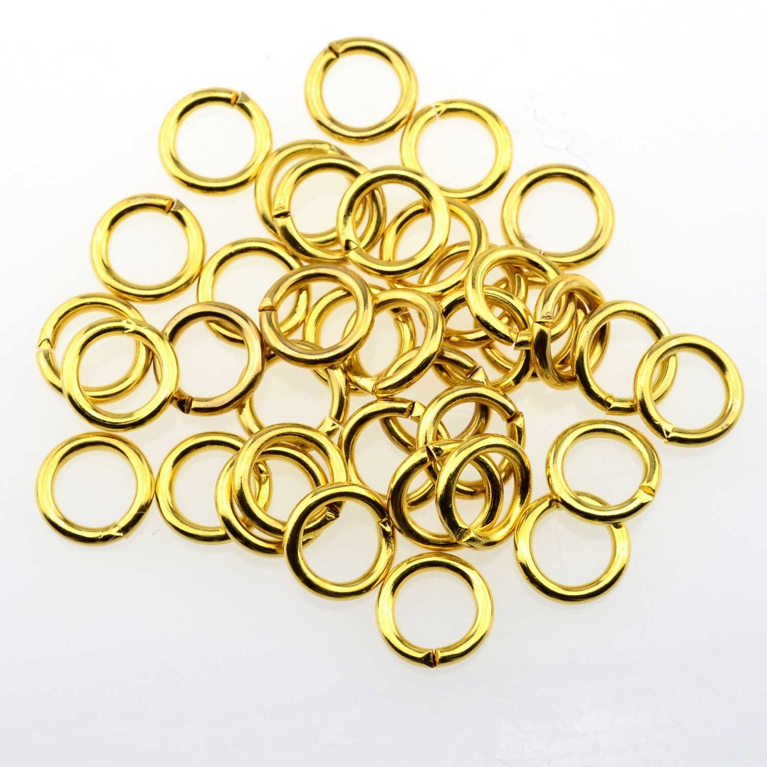 36x Biegeringe Schmuck goldfarben 6mm