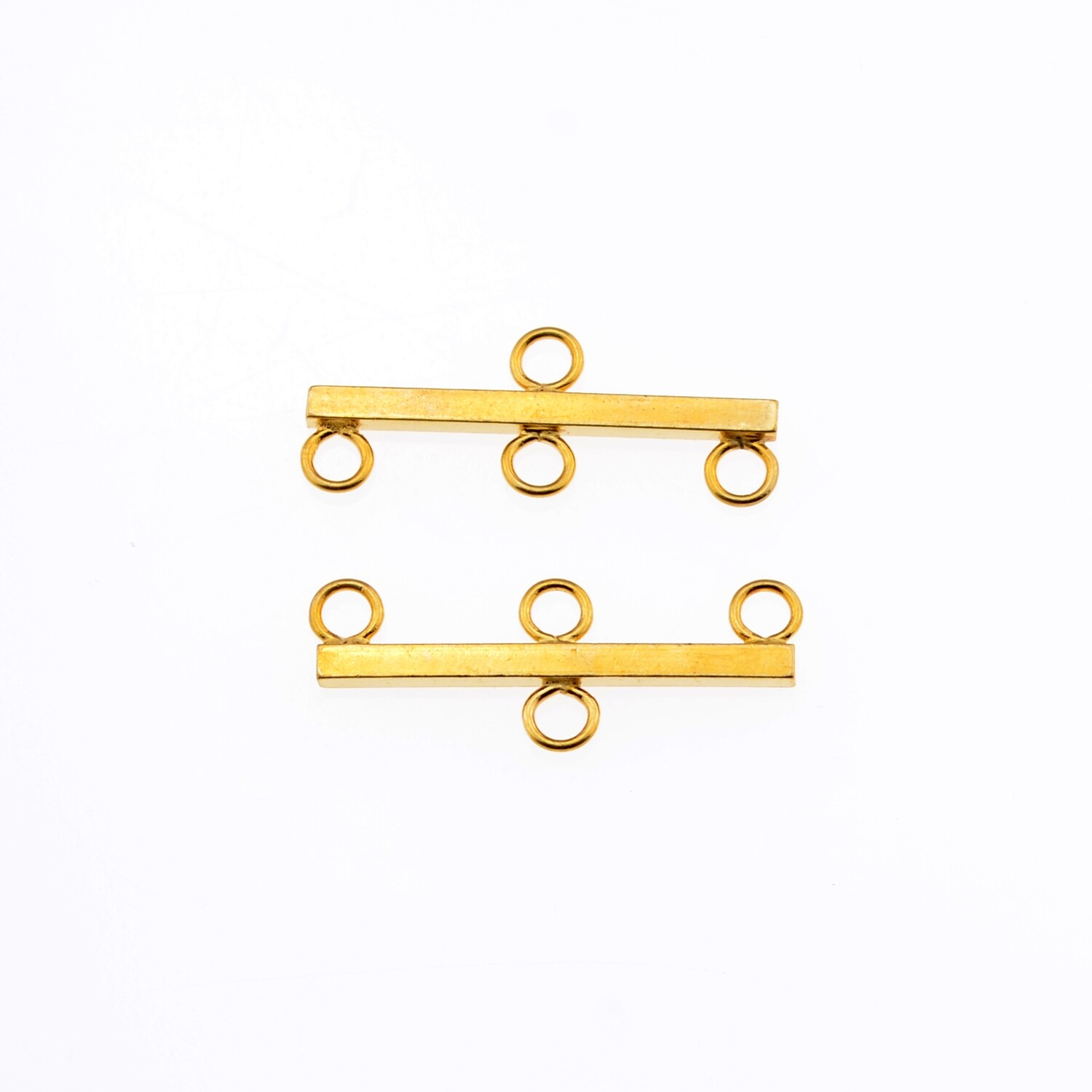 2x Zwischenteil vergoldet 10x25mm