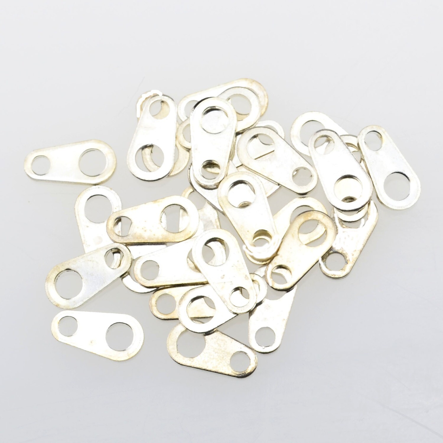 30x Kettenverbinder 3x6mm silberfarben
