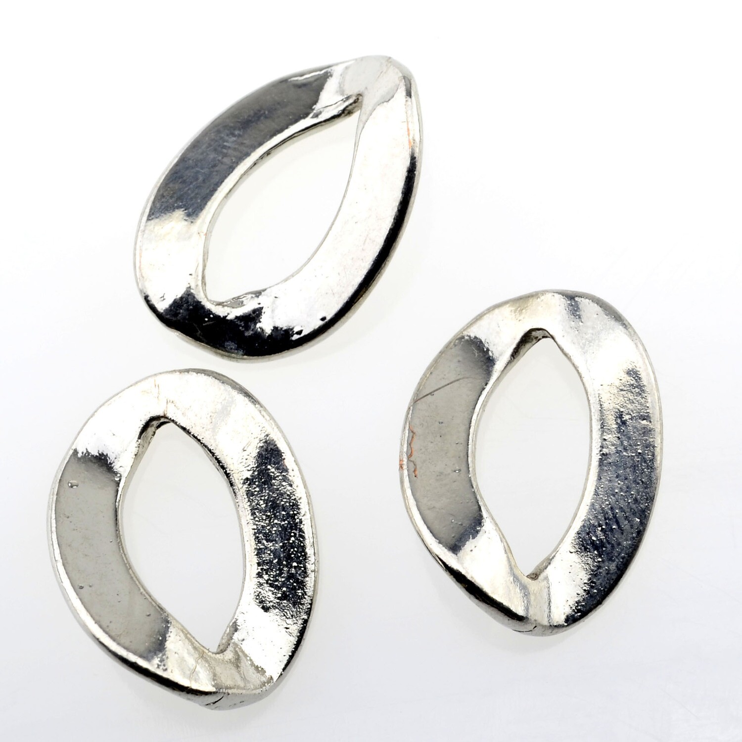 3x Ringe 14x18mm silberfarben