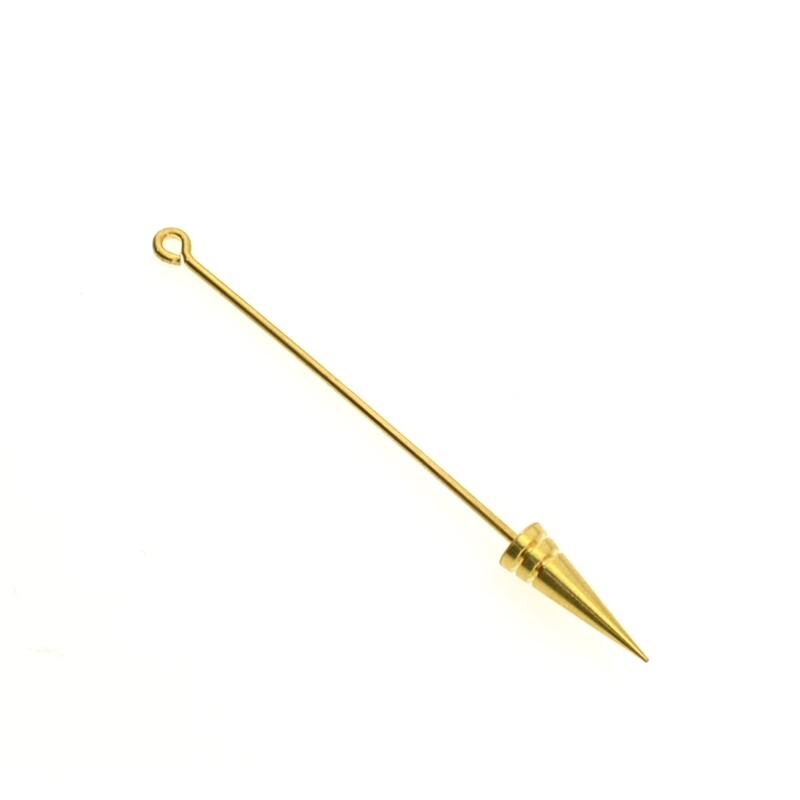 Gewindestab mit Kegel für Wechselanhänger - ~70mm lang – vergoldet