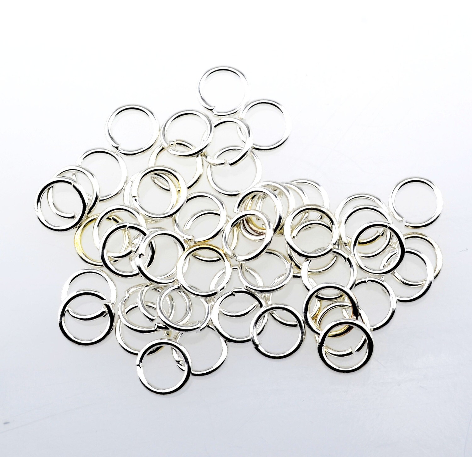 30x Biegering 5mm silberfarben ( B-Ware)