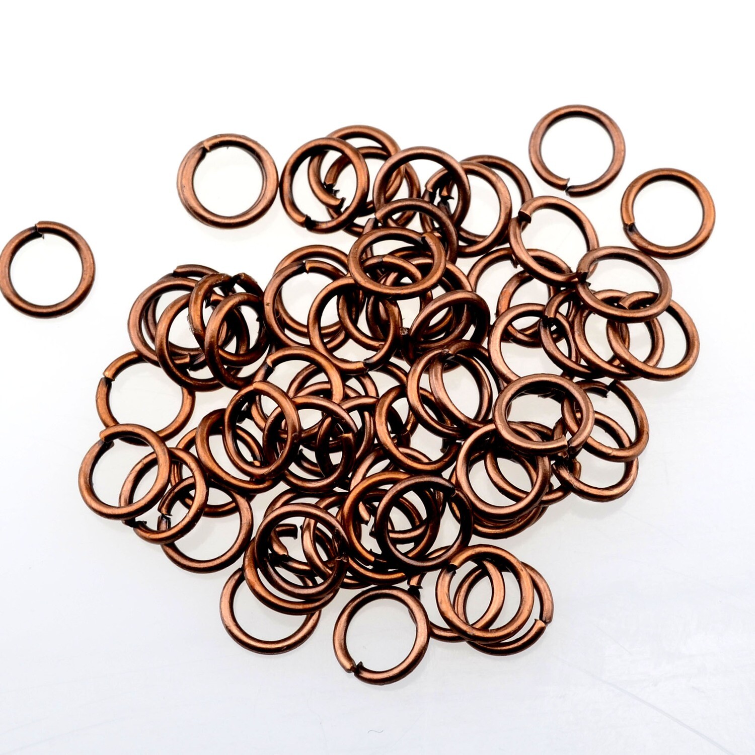 80x Binderinge Schmuck kupfer 5mm