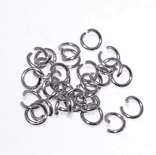 30x  Biegeringe Edelstahl für Schmuckherstellung 6mm