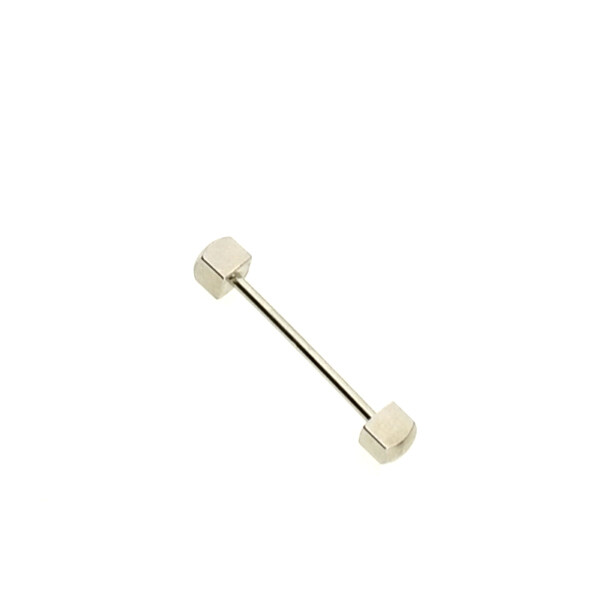 Gewindestab mit Würfel für Wechselfingerring - ~31mm lang - versilbert